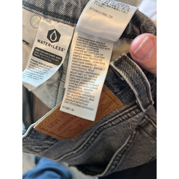 Levi Strauss Co 501 Cutoff Shorts Black Denim Women's Size W 27 - Picture 9 of 11